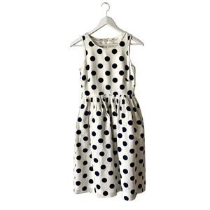 J. Crew Navy And White Polka Dot Tank Top Dress Size XS